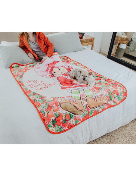 Manta Raschel Silver Buffalo Pastel de Fresa 152x114 cm