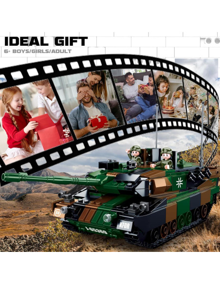 Tanque Militar Sluban Leopard 2A5/2A4 766 Piezas 2 Minifiguras