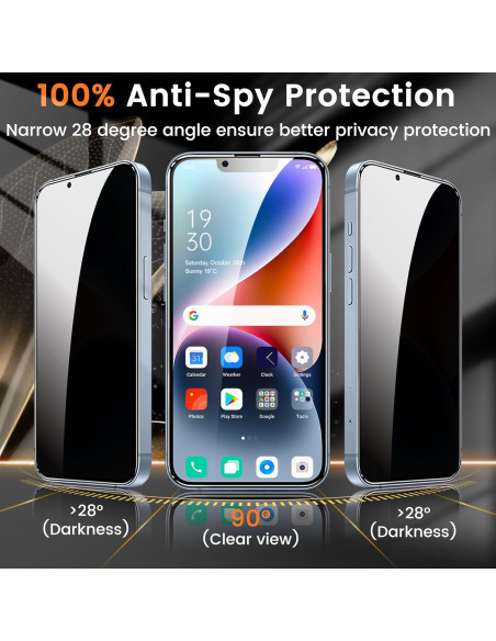 Protector de Pantalla Privado Lesakit para iPhone 14 6.1" 9H