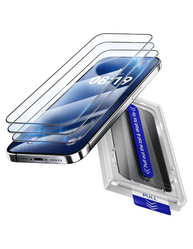 3 Protectores de Pantalla Vidrio Templado Fonowlo iPhone 16 Pro Max