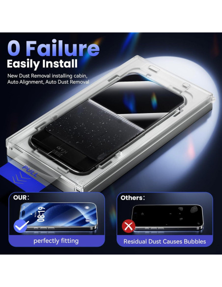 3 Protectores de Pantalla Vidrio Templado Fonowlo iPhone 16 Pro Max