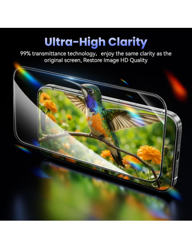 3 Protectores de Pantalla Vidrio Templado Fonowlo iPhone 16 Pro Max