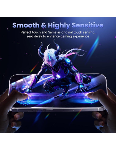 3 Protectores de Pantalla Vidrio Templado Fonowlo iPhone 16 Pro Max