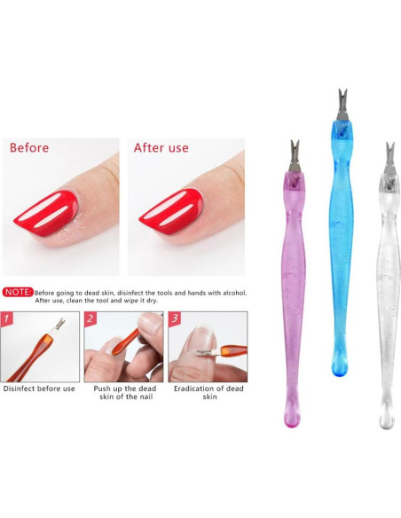 Juego de Herramientas de Uñas LUXXII - 3 Piezas, Cortador y Empujador