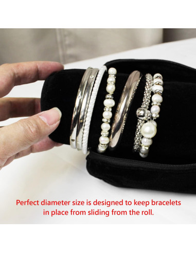 Rollo de Joyería Portátil MOOCA Negro para Pulseras y Relojes