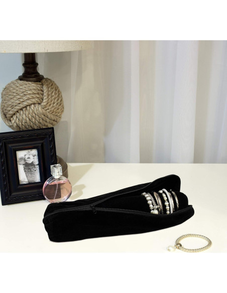 Rollo de Joyería Portátil MOOCA Negro para Pulseras y Relojes