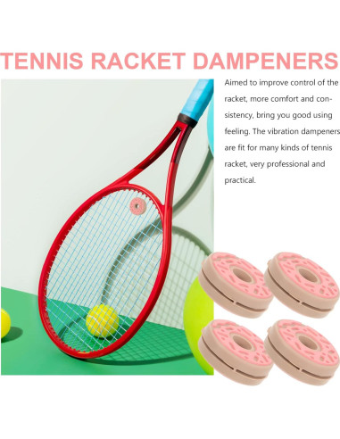 4 Amortiguadores de Vibración para Raqueta de Tenis Silicona