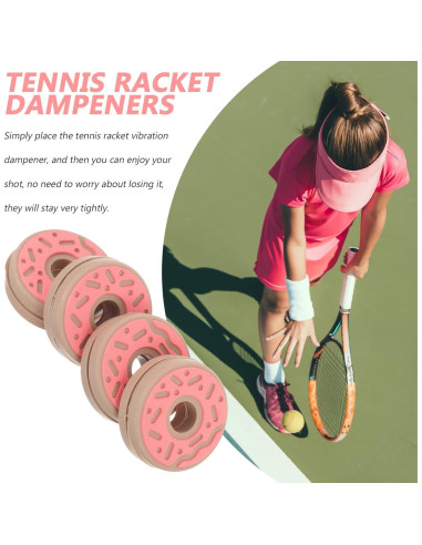 4 Amortiguadores de Vibración para Raqueta de Tenis Silicona