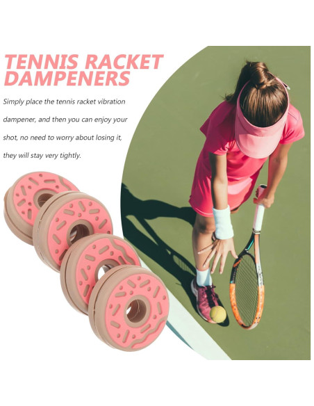 4 Amortiguadores de Vibración para Raqueta de Tenis Silicona