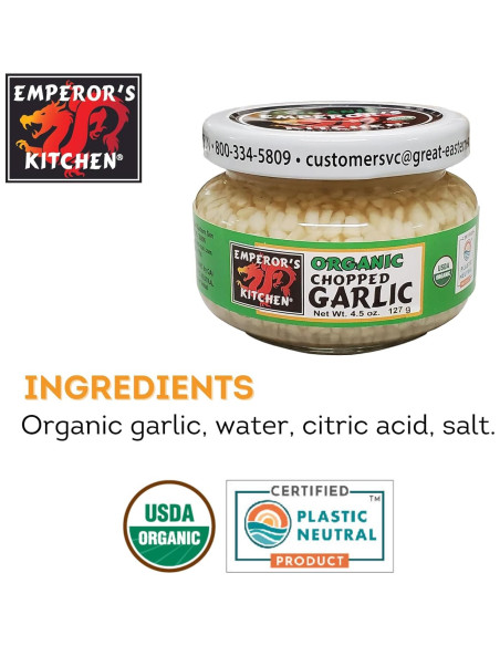 Ajo Picado Orgánico Emperor's Kitchen 127.6 g Vegano