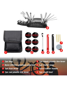 Kit de Herramientas BVRILA 15 en 1 para Bicicletas - Reparación y Mantenimiento 2