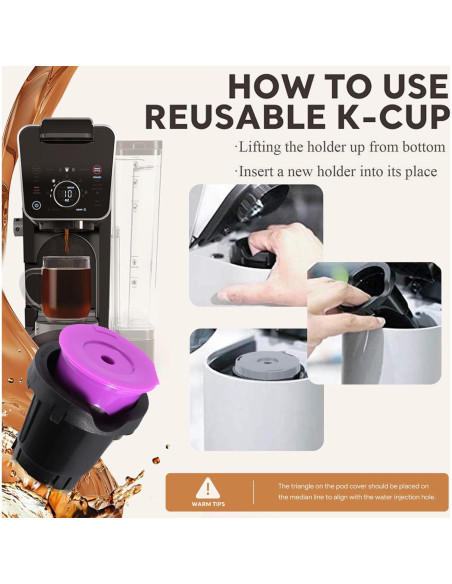 Soporte de cápsulas K SKYPIA con aguja de salida - Filtro reutilizable