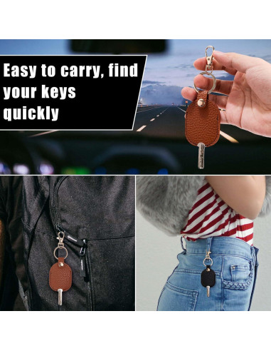 Funda de Llave de Coche de Cuero PU 2 Piezas - Soporte Vintage