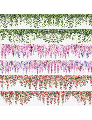 3 Rollos de Cinta Washi Floral Yajuo 5cm x 2m para Manualidades