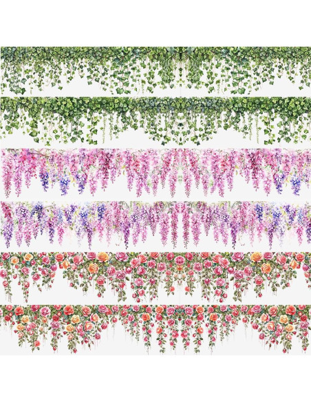 3 Rollos de Cinta Washi Floral Yajuo 5cm x 2m para Manualidades