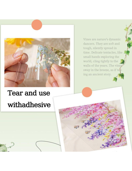 3 Rollos de Cinta Washi Floral Yajuo 5cm x 2m para Manualidades