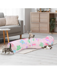 Túnel para Gatos Glittme en Forma de S, 121.9 cm, Multicolor 2