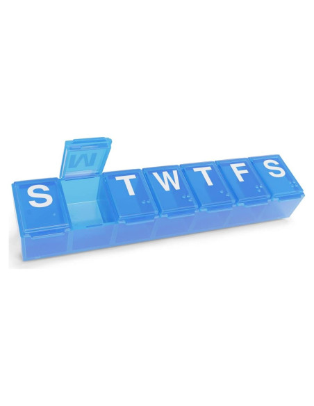 Organizador de Pastillas Semanal Ezy Dose Mediano Azul