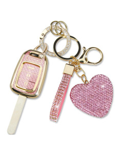 Cubierta de llavero Simocky Rosa para Honda 2013-2017 4 Botones