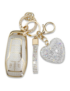 Cubierta de llavero Simocky para Ford 5 botones - Blanco