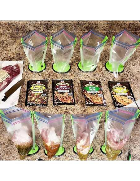 Soporte para bolsas de plástico Ruibo, paquete de 4, ajustable