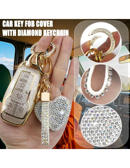 Cubierta de llavero Simocky para Ford 5 botones - Blanco