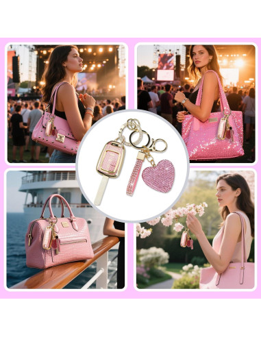 Cubierta de llavero Simocky Rosa para Honda 2013-2017 4 Botones