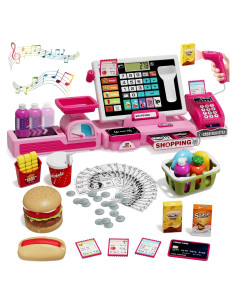Caja Registradora Infantil Wee Wonders 63 PCS Rosa con Música