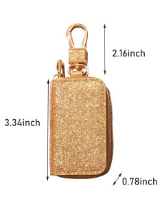 Funda de Llave de Coche Universal con Lentejuelas - Oro 2