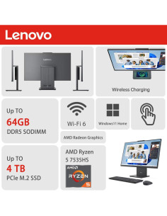 Lenovo IdeaCentre 27" All-in-One AMD Ryzen 5 16GB RAM 1TB SSD 2