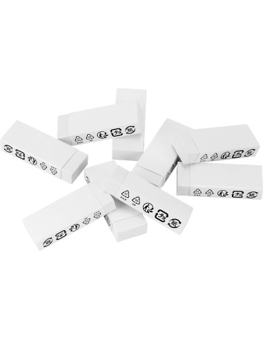 Borrador Blanco en Bloque Amazon Basics - Paquete de 10