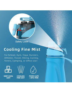 Botella Térmica de Acero Inoxidable CUPYUOOU 24oz Azul Lago 2