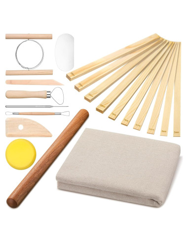 Set de Cerámica 20 Piezas Baderke con Rodillo y Herramientas