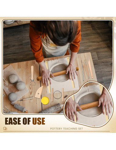 Set de Cerámica 20 Piezas Baderke con Rodillo y Herramientas