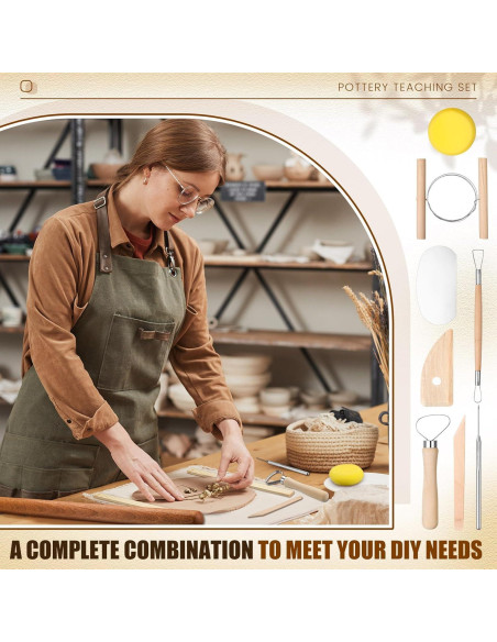 Set de Cerámica 20 Piezas Baderke con Rodillo y Herramientas