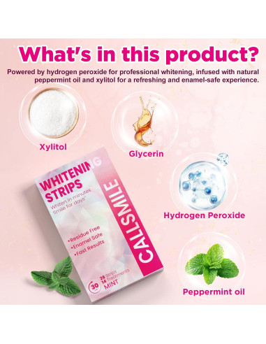 Tiras Blanqueadoras de Dientes CALLSMILE Menta 28 Tiras