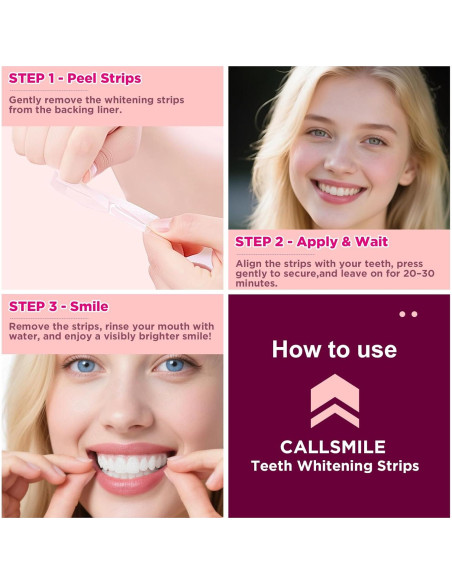 Tiras Blanqueadoras de Dientes CALLSMILE Menta 28 Tiras