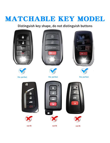 Cubierta de Llavero QBUC Rosa para Toyota 2021-2025