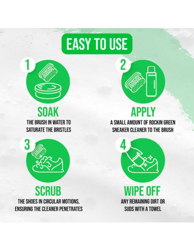 Kit de Limpieza de Zapatillas Rockin'Green 260 ml con Cepillo