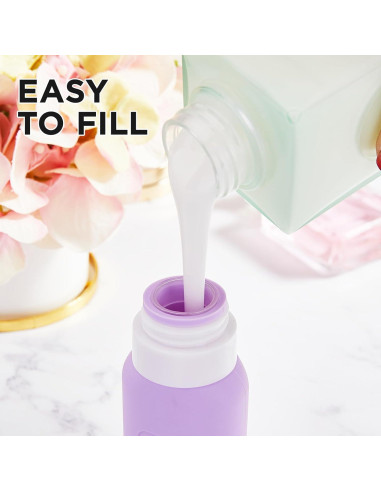 Botellas de Viaje YAMYONE 17 Pack Rosa 90ml Aprobadas por TSA