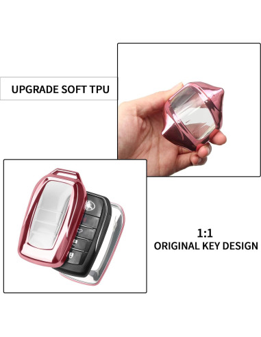 Cubierta de Llavero QBUC Rosa para Toyota 2021-2025