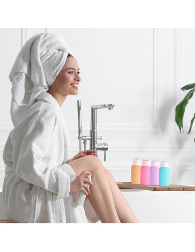 Botellas de Viaje YAMYONE 17 Pack Rosa 90ml Aprobadas por TSA