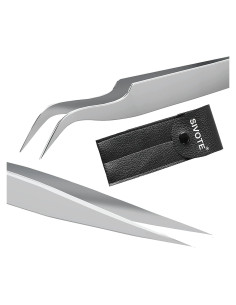 Pinzas para Pestañas SIVOTE, Acero Inoxidable, 2 Unidades