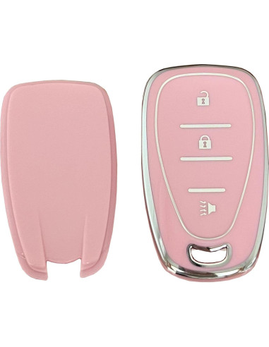 Cubierta de llave Chevrolet Blazer/Sonic/Equinox 2016-2021 Plata-Rosa
