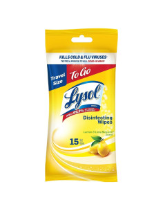 Toallitas Desinfectantes Lysol To-Go Limón y Flor de Lima 15ct