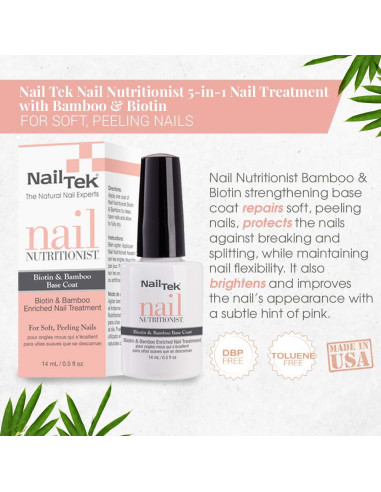 Nail Tek Nutricionista de Uñas 5 en 1 Bambú y Biotina 14.79 ml