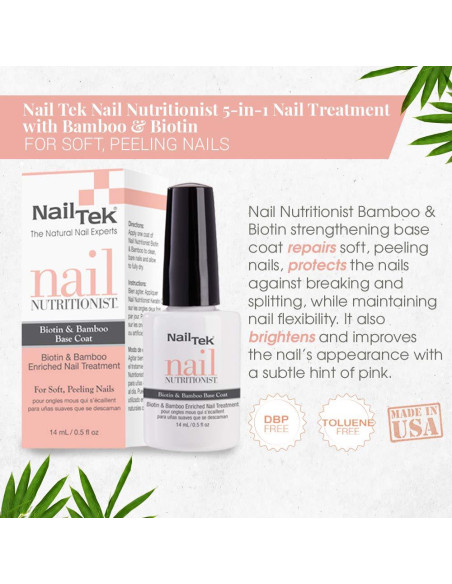 Nail Tek Nutricionista de Uñas 5 en 1 Bambú y Biotina 14.79 ml