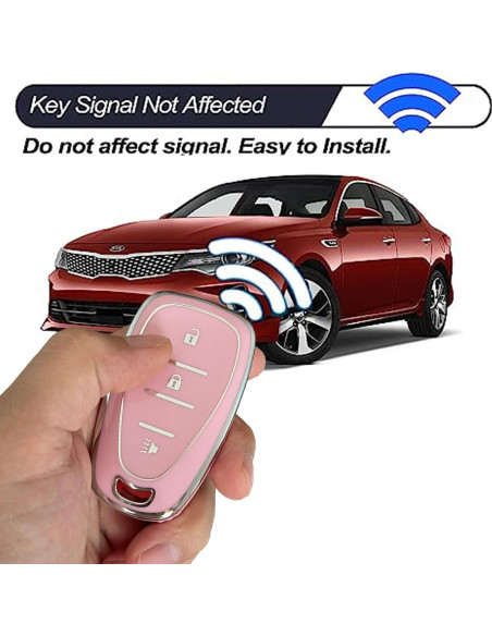 Cubierta de llave Chevrolet Blazer/Sonic/Equinox 2016-2021 Plata-Rosa