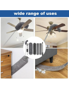 Plumero de Microfibra FUUNSOO con Varilla Extensible 76-254 cm 2