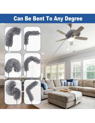 Plumero de Microfibra FUUNSOO con Varilla Extensible 76-254 cm